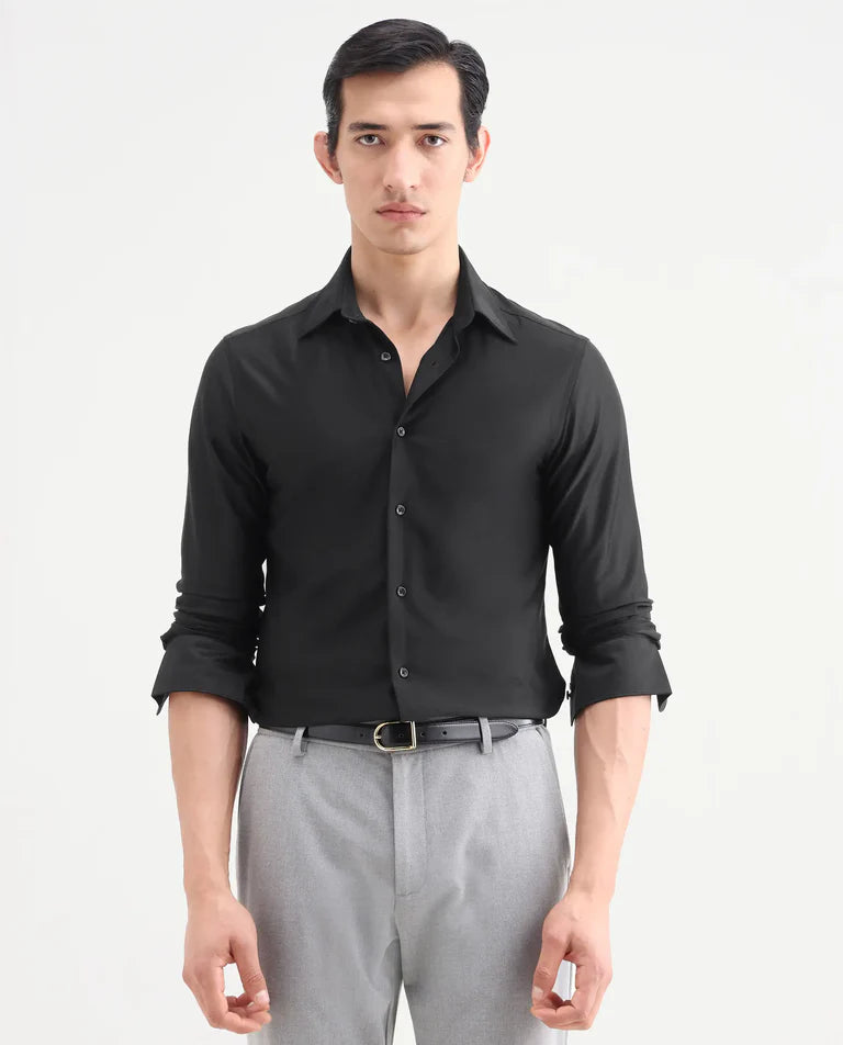 REGULAR FIT PLAIN SHIRT