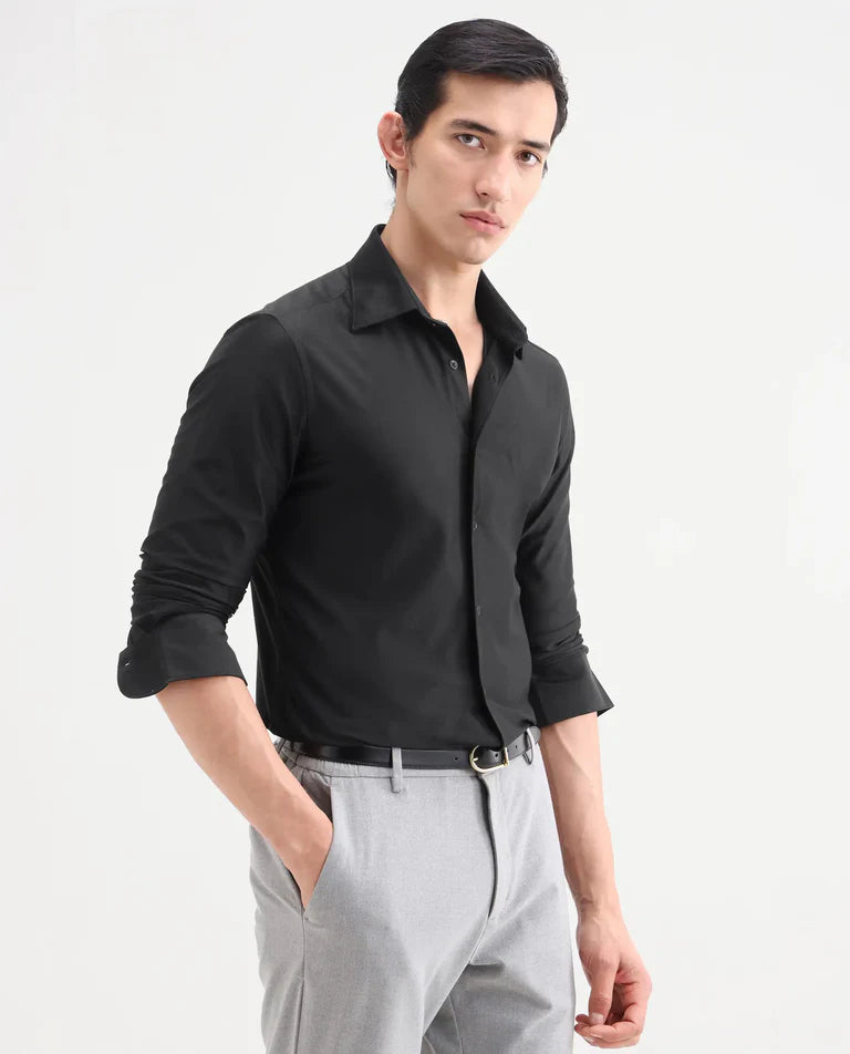 REGULAR FIT PLAIN SHIRT