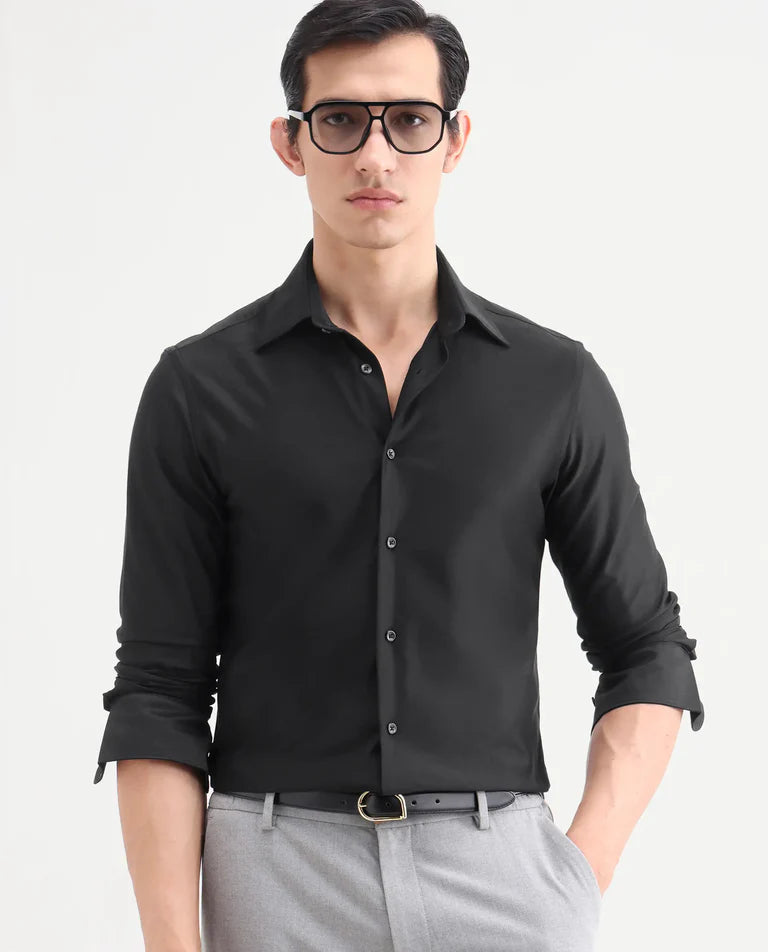 REGULAR FIT PLAIN SHIRT